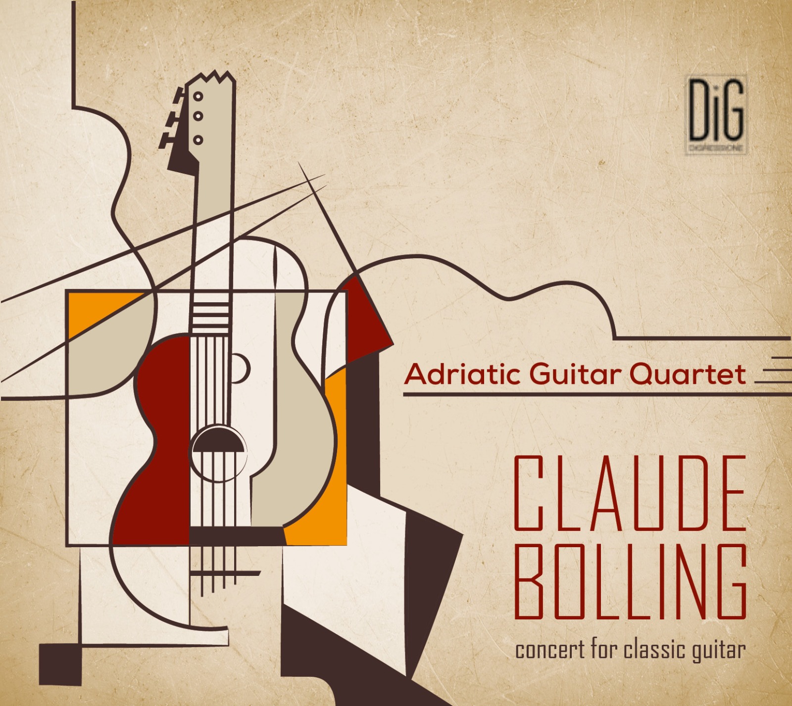 Copertina album Claude Bolling degli Adriatic Guitar Quartet